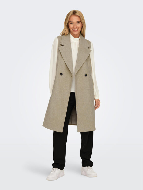 JDY JDY Vestă 15302108 Bej Regular Fit