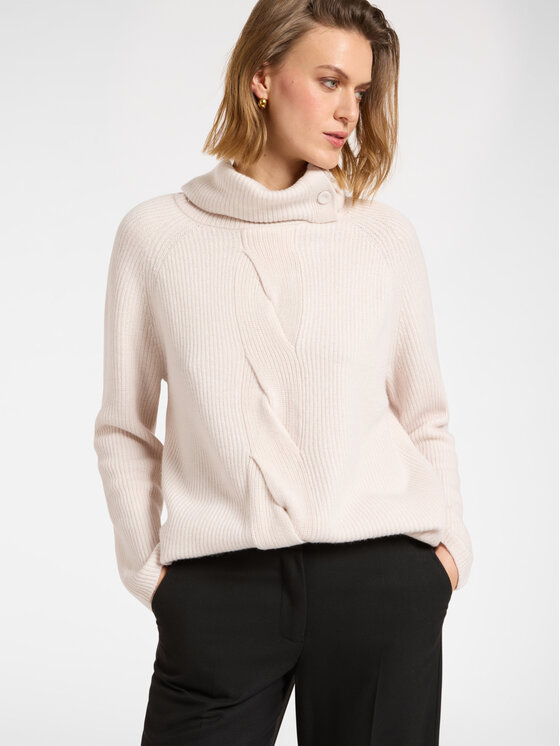 Elena Mirò Elena Mirò Sweter M437Z000565N002 Kremowy Boxy Fit