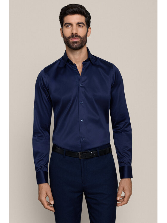 Lancerto Lancerto Koszula Gaia KO073226000014 Granatowy Slim Fit