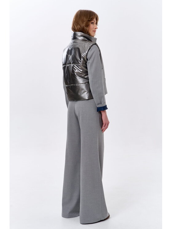 blue shadow blue shadow Bezrękawnik Andromeda Srebrny Regular Fit