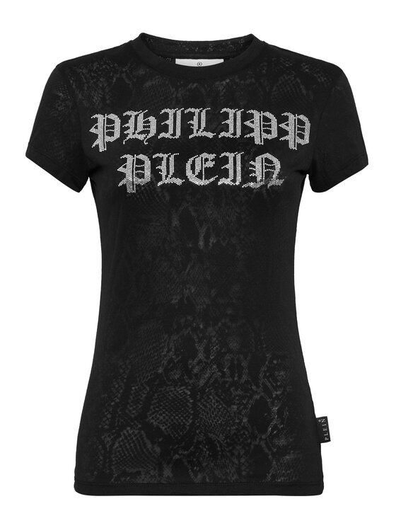 PHILIPP PLEIN PHILIPP PLEIN T-shirt 9809 Nero Skin Tight Fit