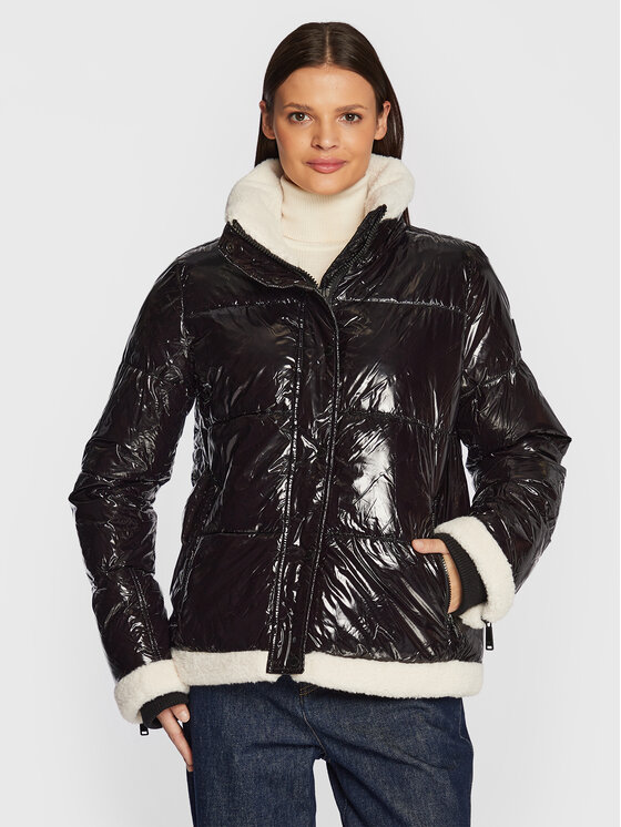 DKNY Sport Geacă din puf DP2J8825 Negru Regular Fit din imagine noua