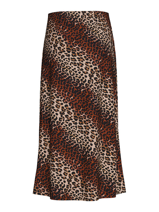 Pieces Pieces Midi sukňa Nya 17147811 Hnedá Regular Fit