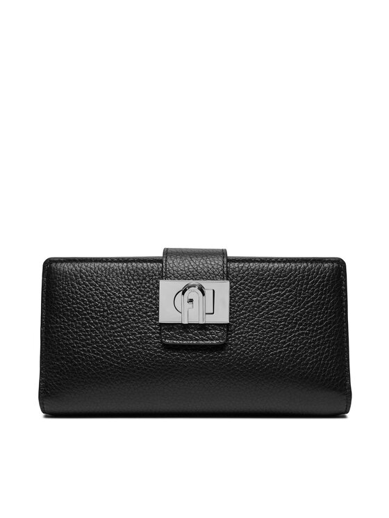 Furla Liels sieviešu maks 1927 Continental Wallet Bifold Soft WP00425-HSF000-O6000-1007 Melns