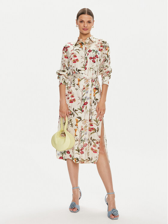 ViCOLO ViCOLO Сукня-сорочка TB2135 Бежевий Regular Fit