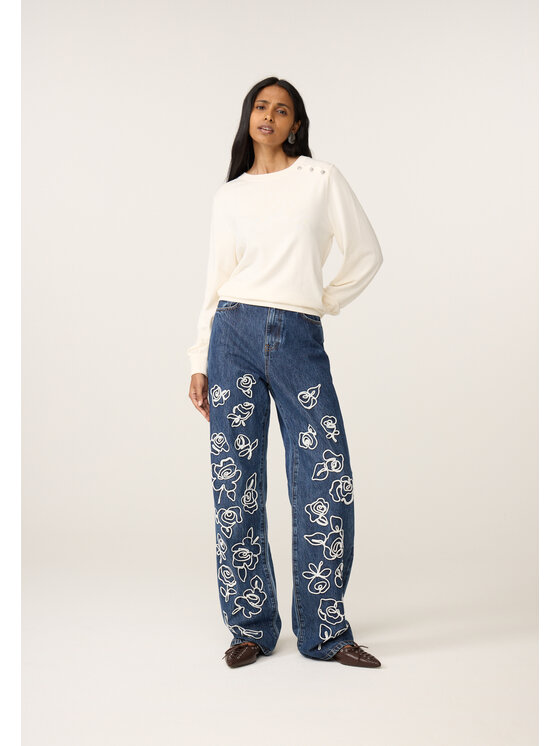 Fabienne Chapot Fabienne Chapot Sweter 6704-1607-172 Biały Regular Fit