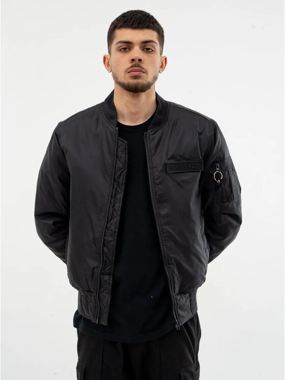 Marvel Marvel Kurtka bomber Marvel Punisher Back Character Czarny Regular Fit