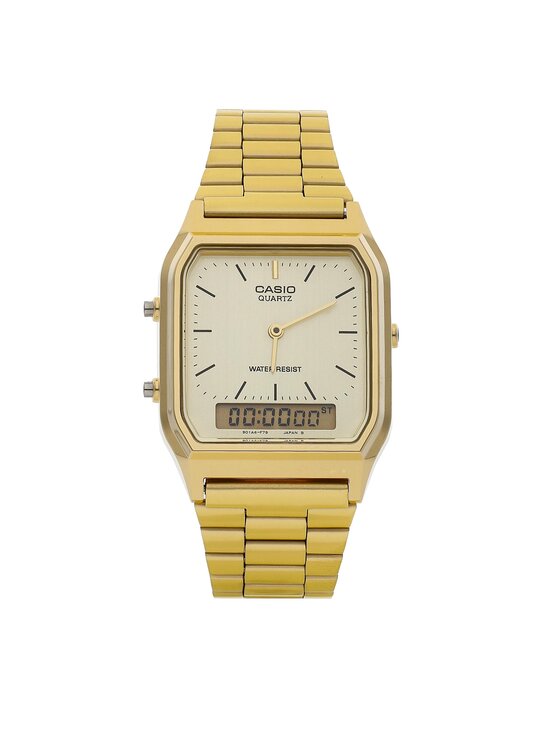 Casio Zegarek Vintage AQ-230GA-9DMQYES Złoty