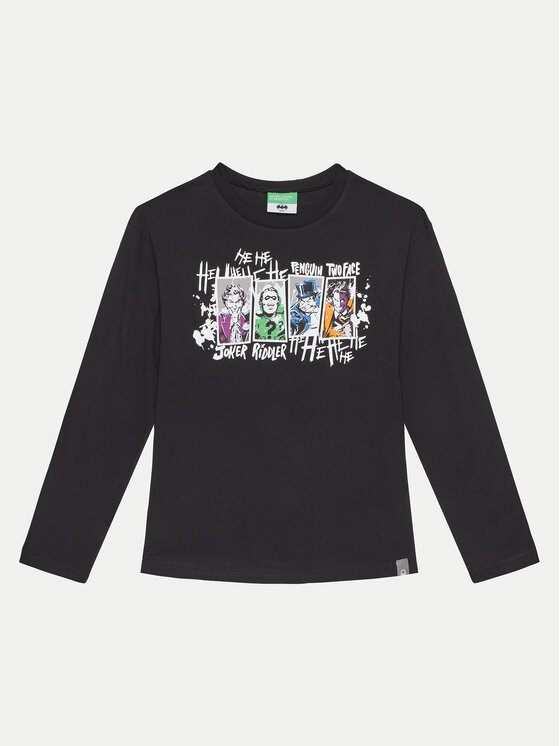 United Colors Of Benetton United Colors Of Benetton Majica 3ATNC10MG Crna Regular Fit
