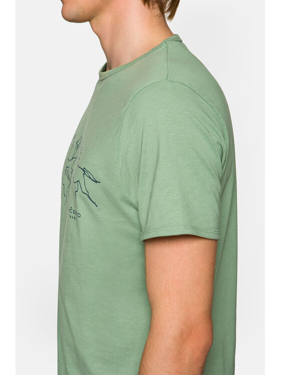 Lancerto Lancerto T-Shirt Alfred TS073221000034 Zielony Regular Fit