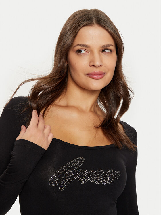 Guess Guess κορμάκι W5RP00 K68D2 Μαύρο Slim Fit