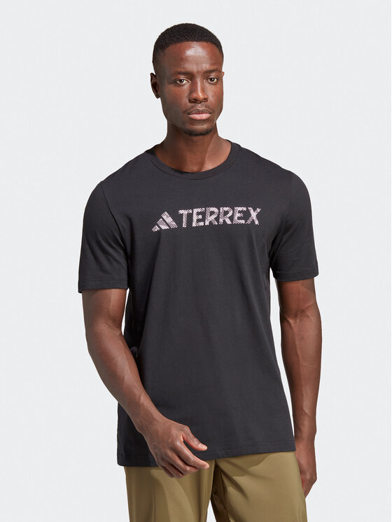 adidas T shirt Terrex Classic Logo T Shirt HZ1399 Nero Regular Fit Modivo