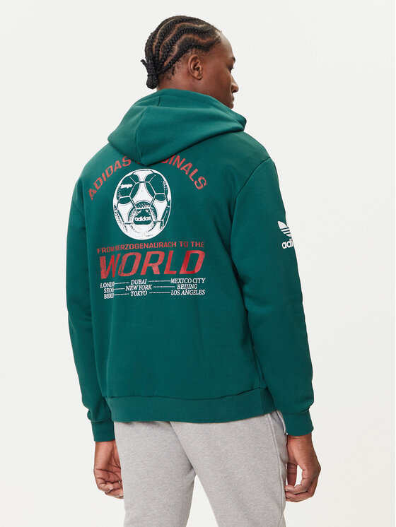 adidas adidas Mikina Graphic JX3059 Zelená Regular Fit