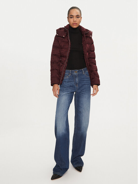 Elisabetta Franchi Elisabetta Franchi Pūkinė striukė PI-70D-46E2-V640 Vyšninė Regular Fit