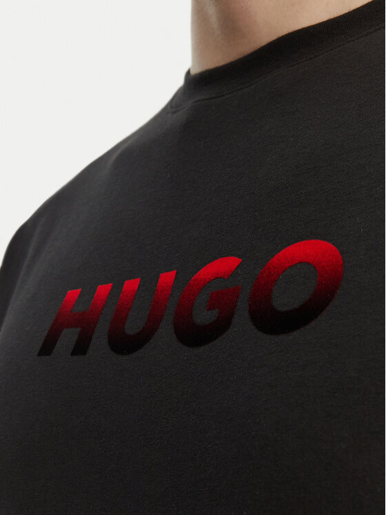 HUGO HUGO Tricou Gradient 50556667 Negru Regular Fit