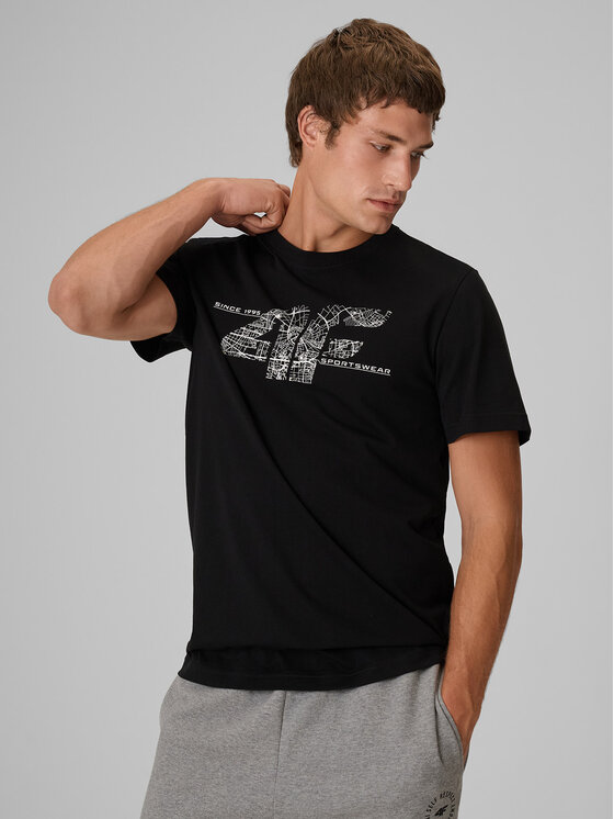 4F 4F T-Shirt CITY Czarny Regular Fit