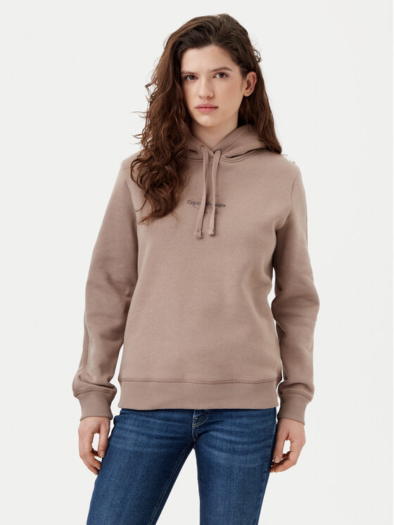 Damska Bluza Calvin Klein Jeans, Rozmiar M, Beżowa, Monologo J20J223536
