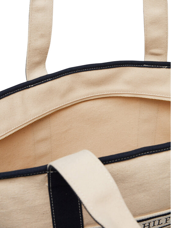 Tommy Hilfiger Tommy Hilfiger Torbica Th Summer Canvas Tote AW0AW17421 Bež