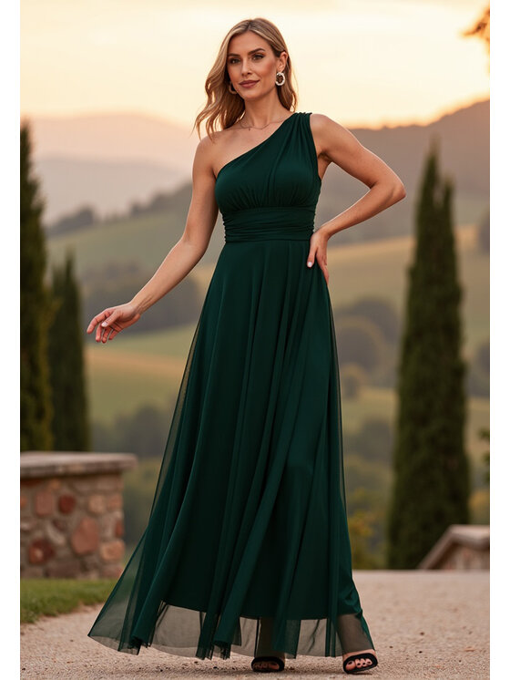 FIGL FIGL Abito da sera M1172 Verde Flared Fit