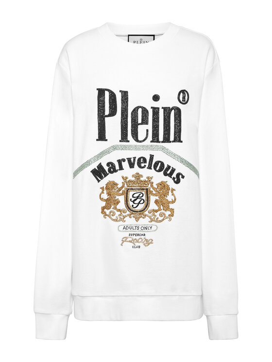 PHILIPP PLEIN PHILIPP PLEIN Bluza 22289 Biały Regular Fit