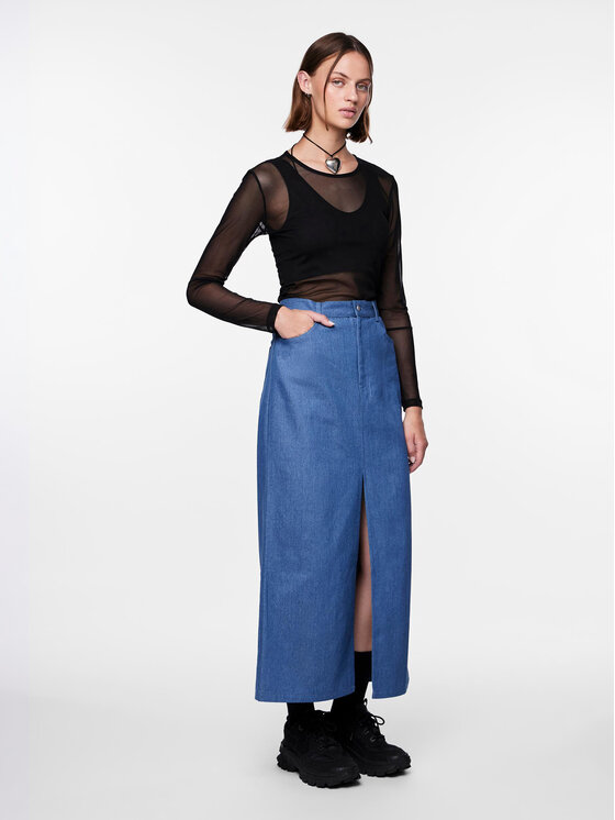 Pieces Pieces Jeansrock 17150001 Blau Regular Fit