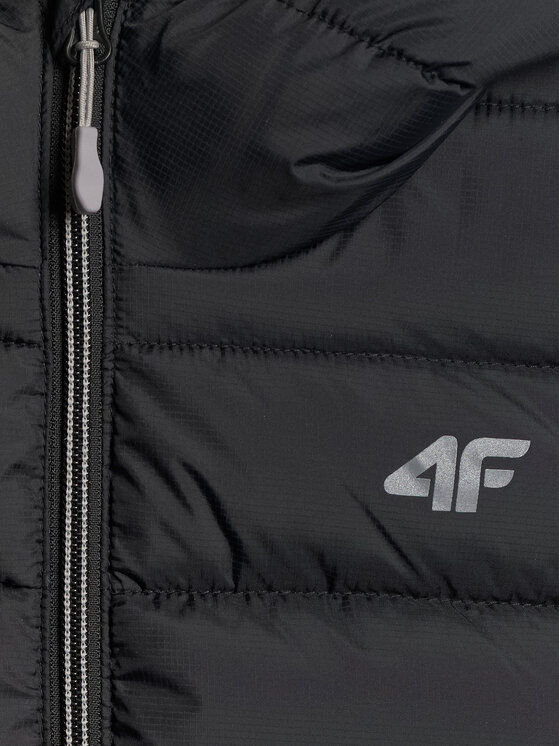 4F 4F Kamizelka OUTERWEAR Czarny Regular Fit