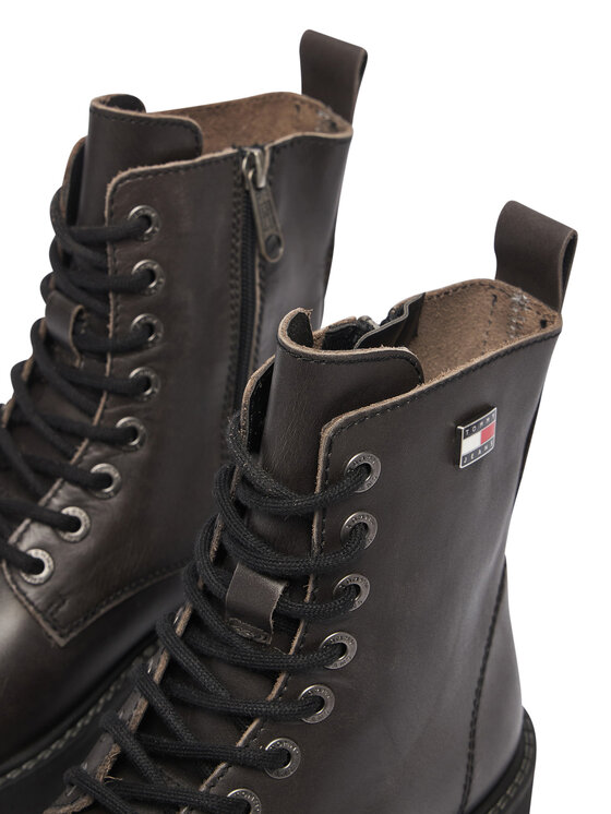Tommy Jeans Tommy Jeans Traperid Tjw Platform Brushed Lth Boots EN0EN03141 Must