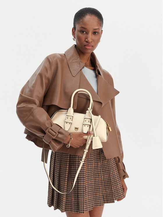 PINKO Geantă Bowling Bag Baguette AI 25-26 105334 A2VW Écru