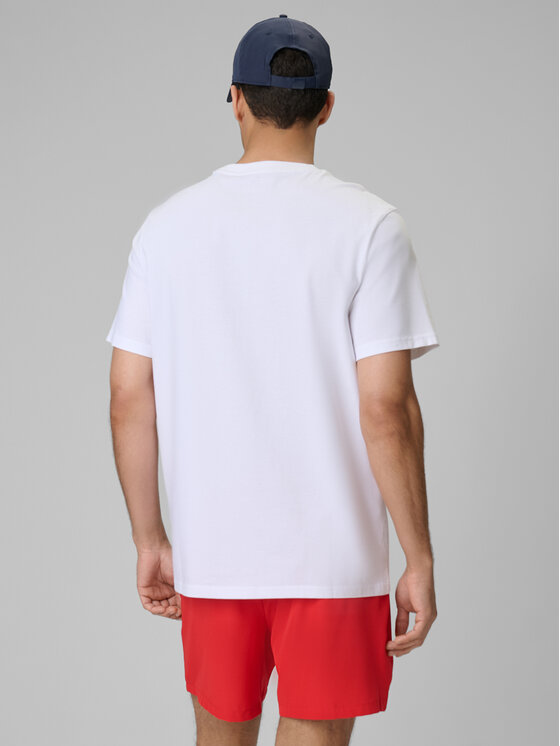 4F 4F T-Shirt BEACHWEAR Biały Regular Fit