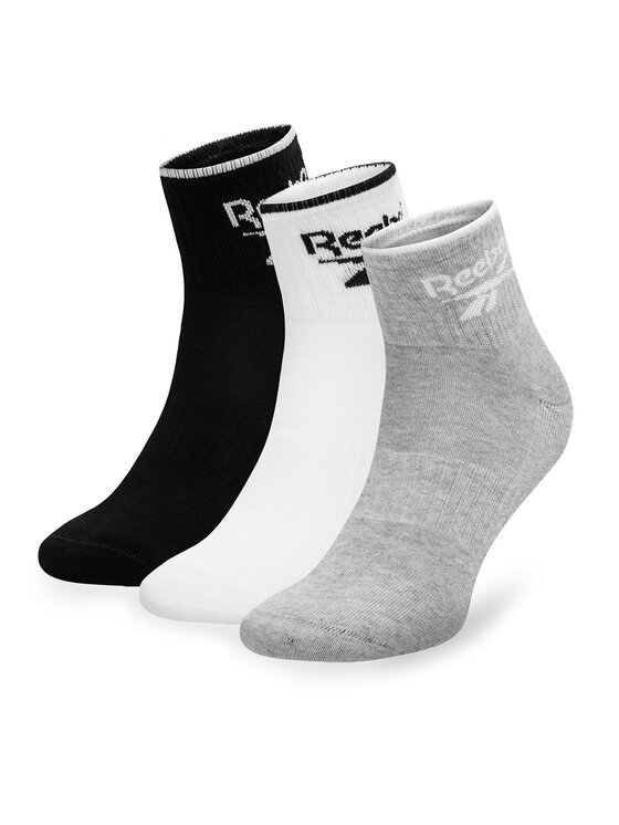 Reebok 3 unisex augsto zeķu pāru komplekts R0362-SS24 (3-pack) Daudzkrāsains