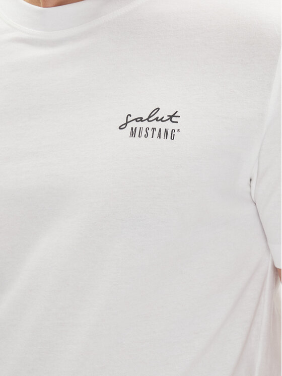 Mustang Mustang T-Shirt Austin 1016280 Biały Regular Fit