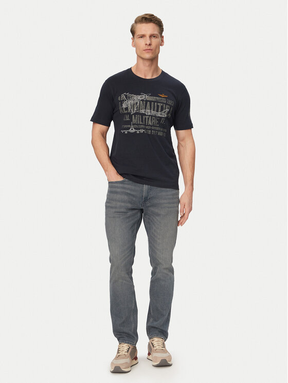 Aeronautica Militare Aeronautica Militare T-Shirt 261TS2535UJ00641 Granatowy Regular Fit