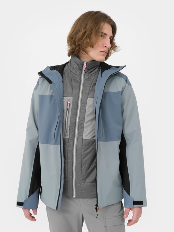 4F 4F Outdoorová bunda 4FSS23TTJAM078-25S Sivá Regular Fit
