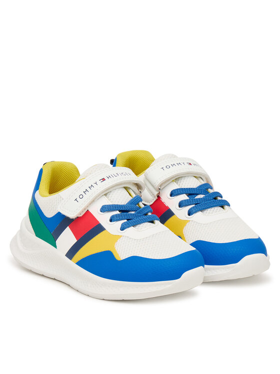 Tommy Hilfiger Tommy Hilfiger Sneakersy Flag Low Cut Lace-Up/Velcro T1X9-34369-1843 M Farebná