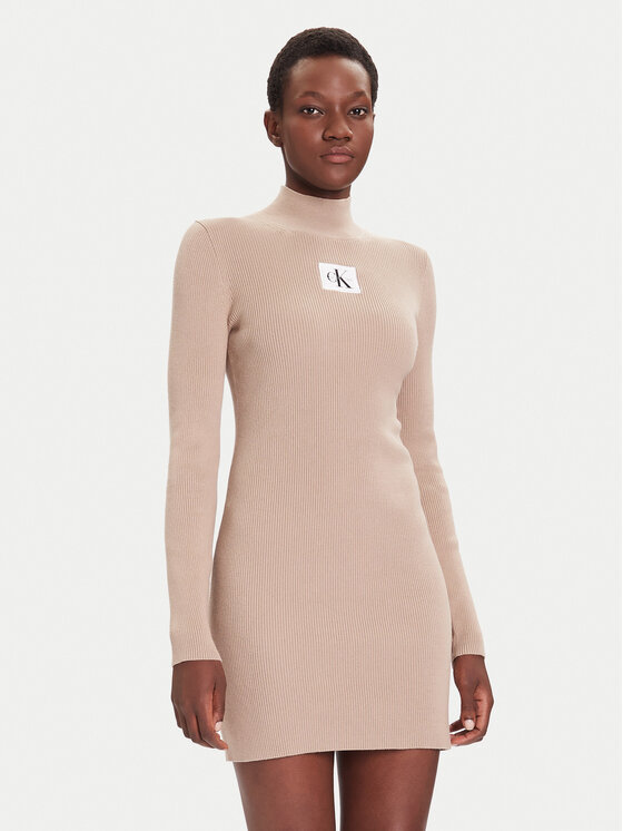 Calvin Klein Jeans Calvin Klein Jeans Rochie de zi LV047D308G Bej Slim Fit