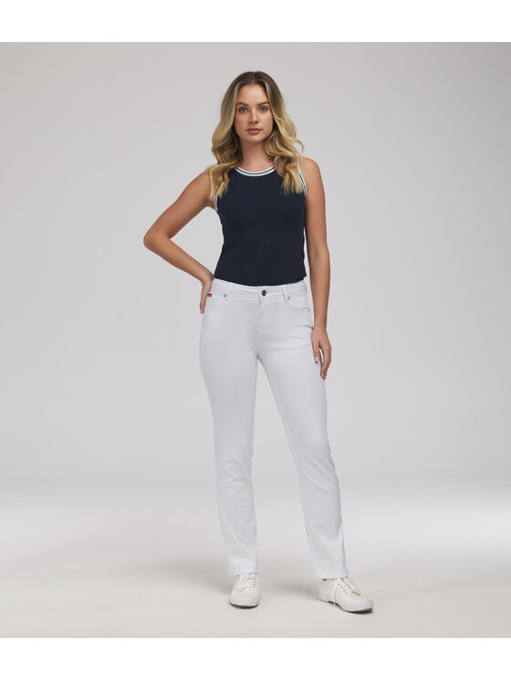 Lee Cooper Lee Cooper Jeansy JEANS D KIM 2424 WHITE Biały Regular Fit