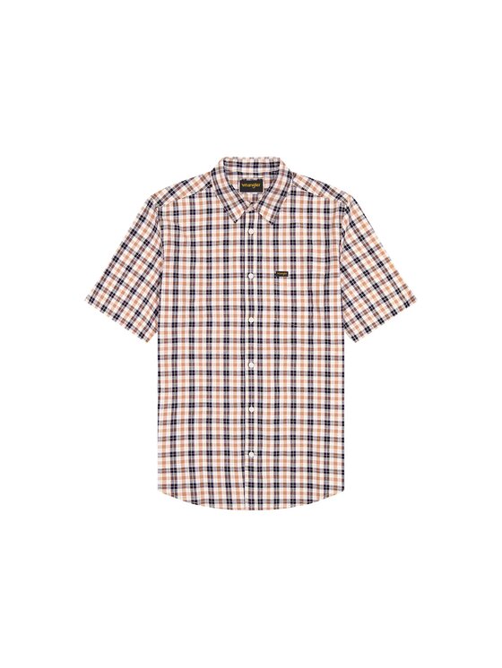Wrangler Wrangler Koszula SS 1 PKT SHIRT Czerwony Regular Fit