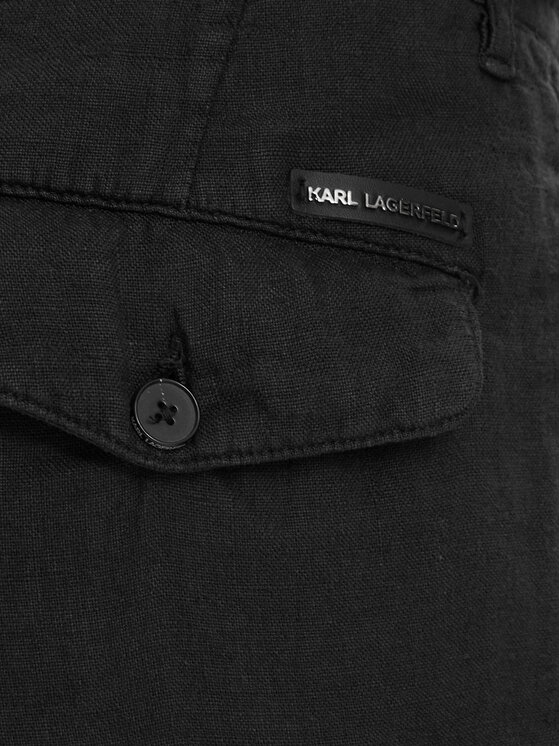 KARL LAGERFELD KARL LAGERFELD Chino kalhoty 265358 562818 Černá Regular Fit
