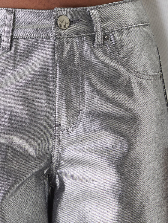 adidas adidas Jeans hlače Firebird KD2922 Srebrna Loose Fit