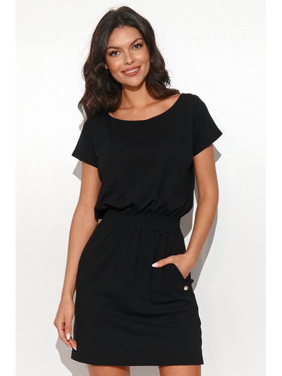 Numinou Numinou Sukienka codzienna NU442 Czarny Classic Fit