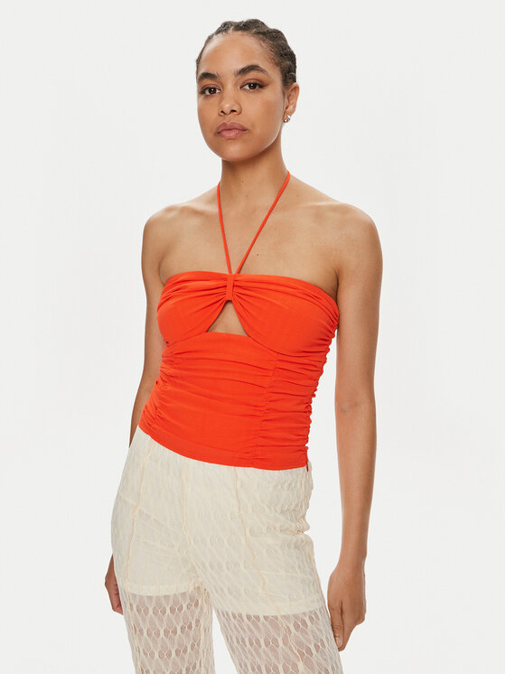 Gestuz Gestuz Top Alicia 10909080 Portocaliu Slim Fit