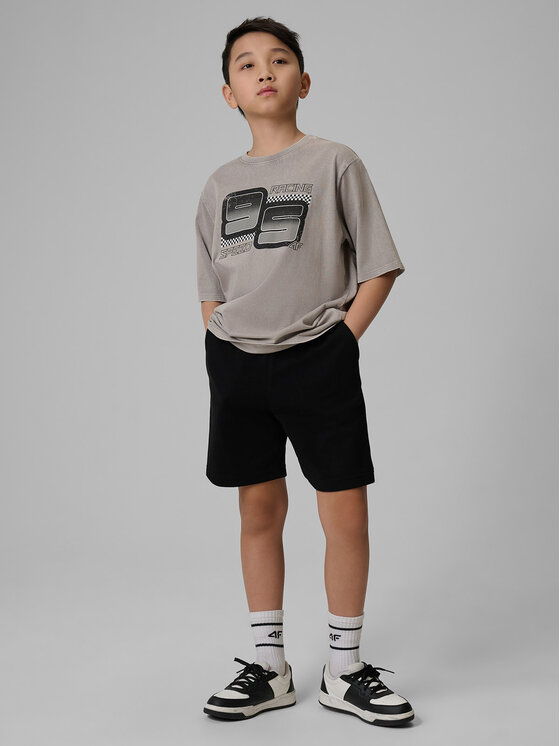 4F 4F Szorty sportowe BASIC+ Czarny Regular Fit