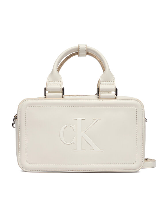 Calvin Klein Calvin Klein Kabelka Bold Ck Elongated Mini Tote LV04F3411G Biela