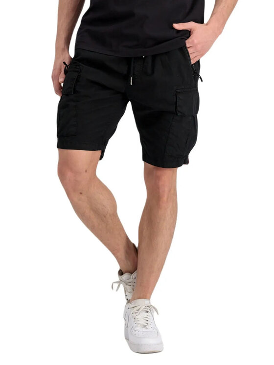 Alpha Industries Alpha Industries Szorty materiałowe Ripstop Jogger Short Czarny Classic Fit