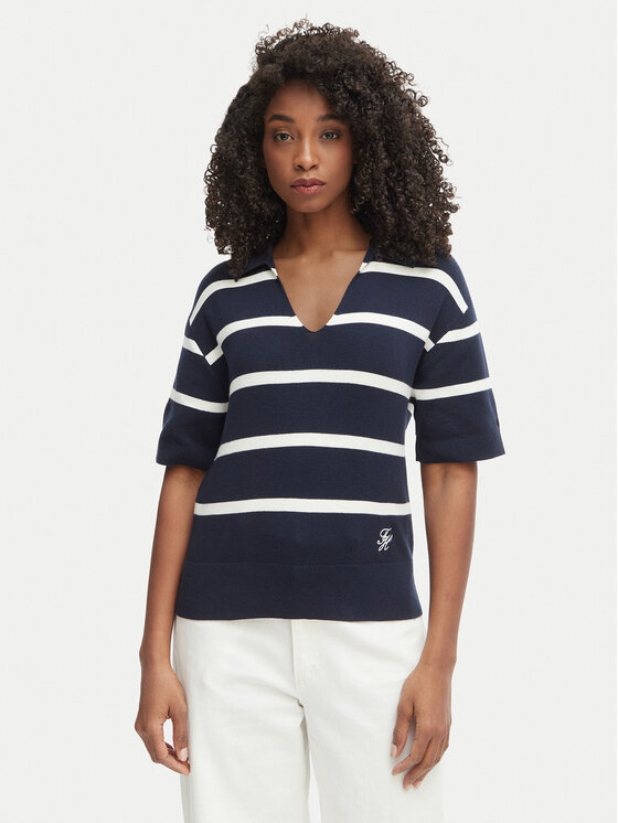 Tommy Hilfiger Pulover WW0WW45400 Bleumarin Regular Fit