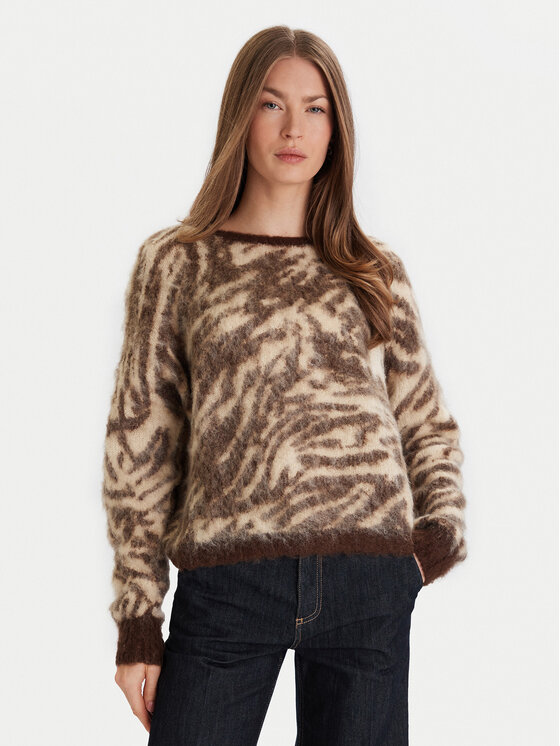 ViCOLO ViCOLO Svetr 55044F Hnědá Regular Fit