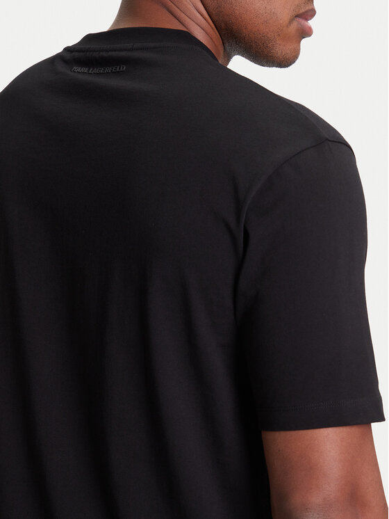 KARL LAGERFELD KARL LAGERFELD Tričko 755143 553225 Čierna Regular Fit