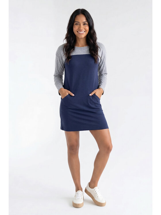FIGL FIGL Φόρεμα καθημερινό M1359 Σκούρο μπλε Straight Fit