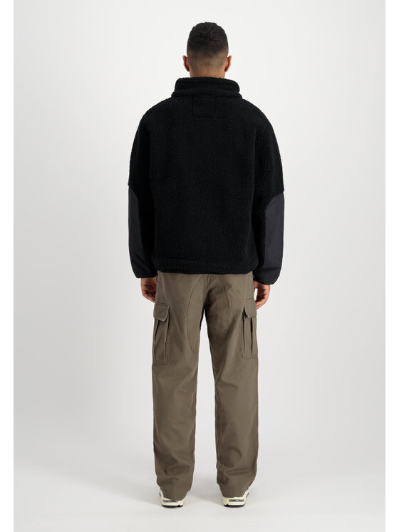 Alpha Industries Alpha Industries Kurtka outdoor Sherpa Zip-Jacket Czarny Regular Fit