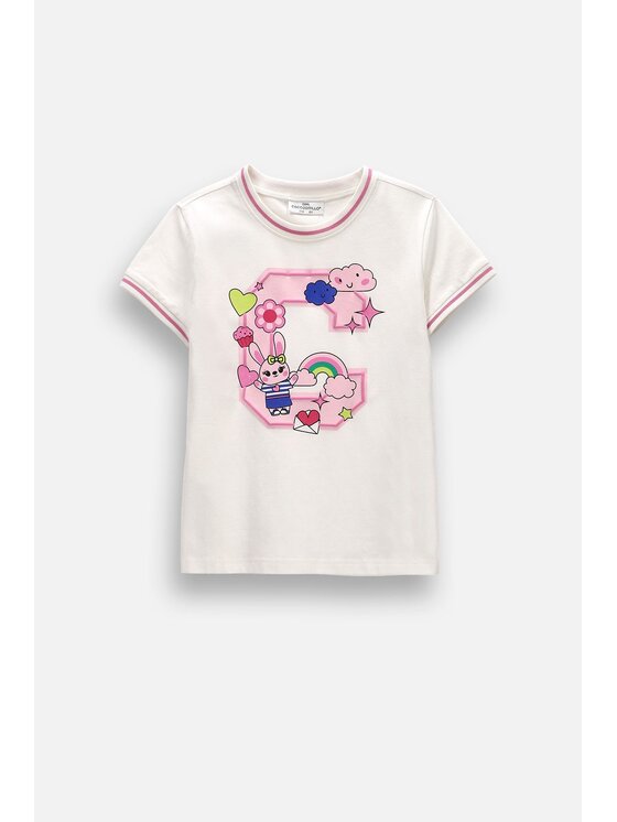 Coccodrillo Coccodrillo T-Shirt ZC6143202AGK-003 Krémová Regular Fit